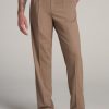 Men American Tall Pants + Chinos | Tall Men'S Relaxed Pleated Trouser In Dark Sand