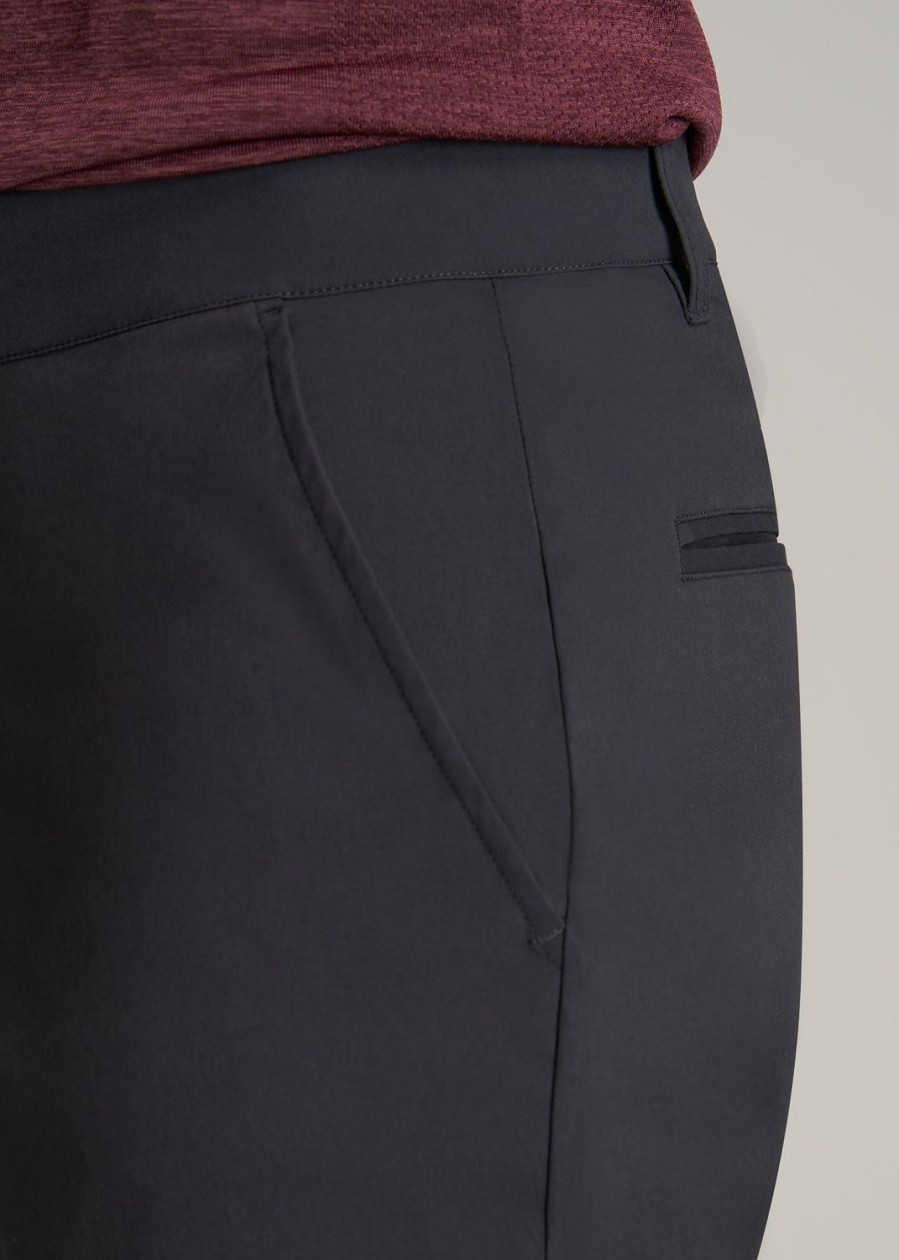 Men American Tall Pants + Chinos | Tapered Fit Traveler Chino Pants For Tall Men In Black