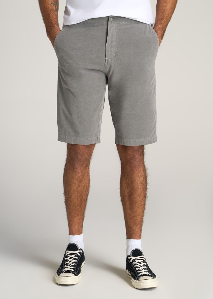 Men American Tall Shorts | Lj&S Tall Deck Shorts For Men In Vintage Pewter