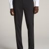 Men American Tall Blazers + Suit Separates | Tapered-Fit Stretch Dress Pants For Tall Men In Charcoal Heather