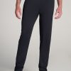 Men American Tall Athletic Pants | A.T.Performance Zip Bottom Pants For Tall Men In Black