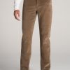 Men American Tall Pants + Chinos | Straight-Leg Stretch Corduroy Pants For Tall Men In Dark Sand