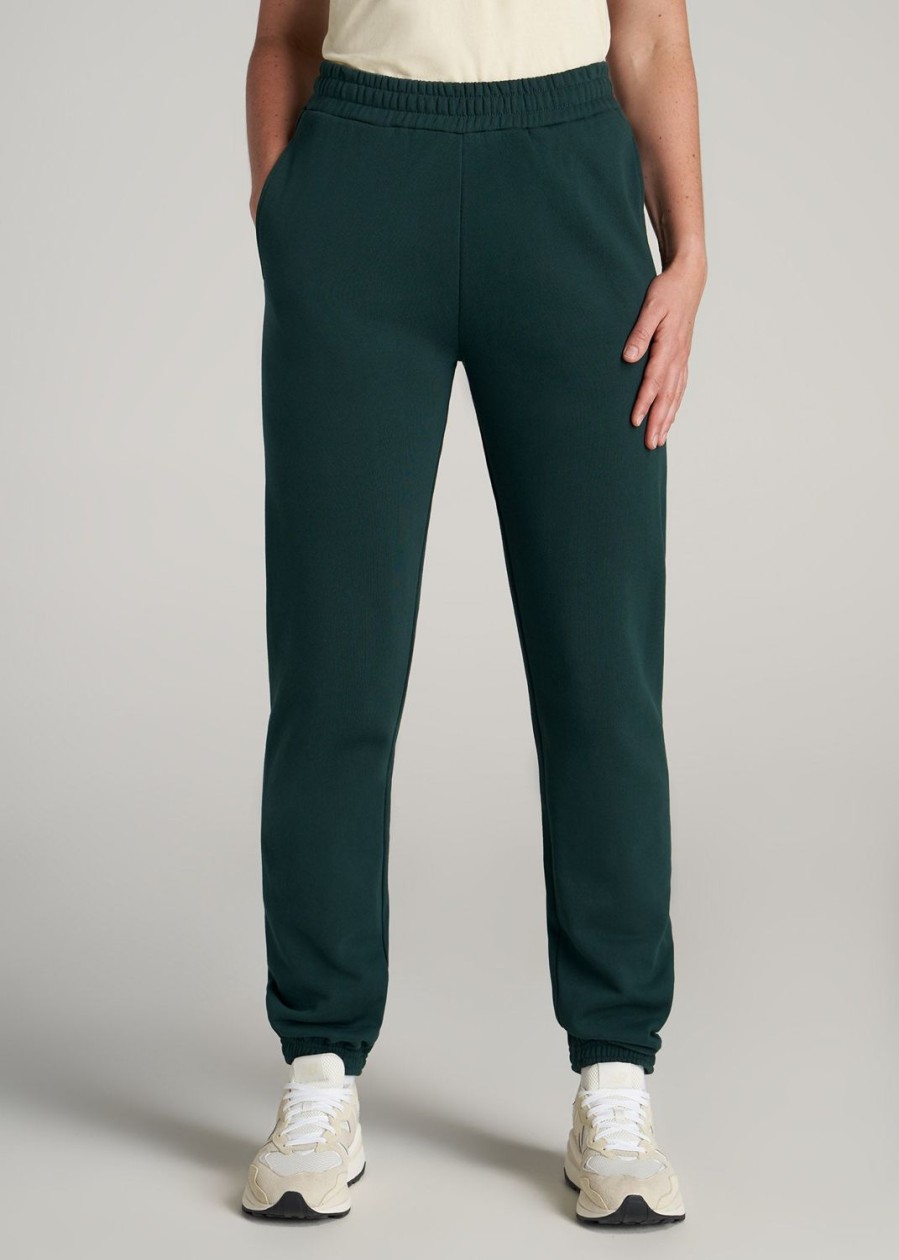 Women American Tall Athletic Pants | Wearever Fleece Relaxed Women'S Tall Sweatpants In Emerald