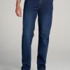 Men American Tall Jeans | Lj&S Straight Leg Jeans For Tall Men In Charger Blue