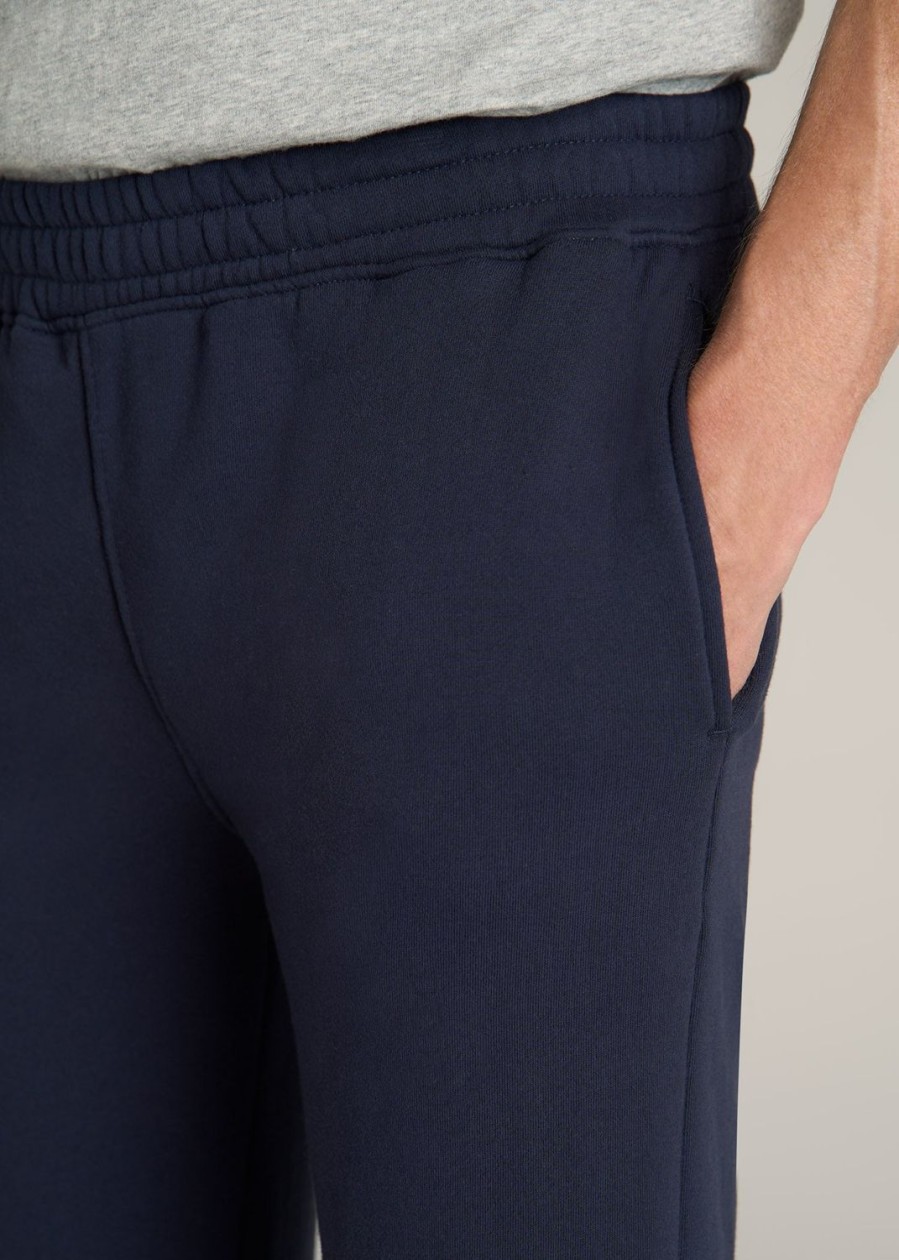 Men American Tall Athletic Pants | Wearever Fleece Open-Bottom Sweatpants For Tall Men In Navy