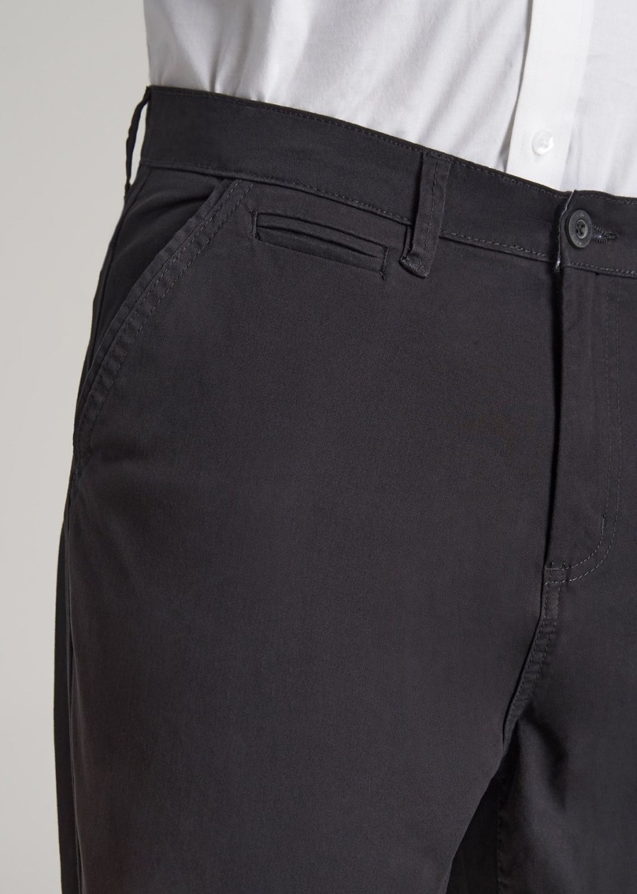 Men American Tall Pants + Chinos | Mason Semi-Relaxed Chinos In Pants For Tall Men Black