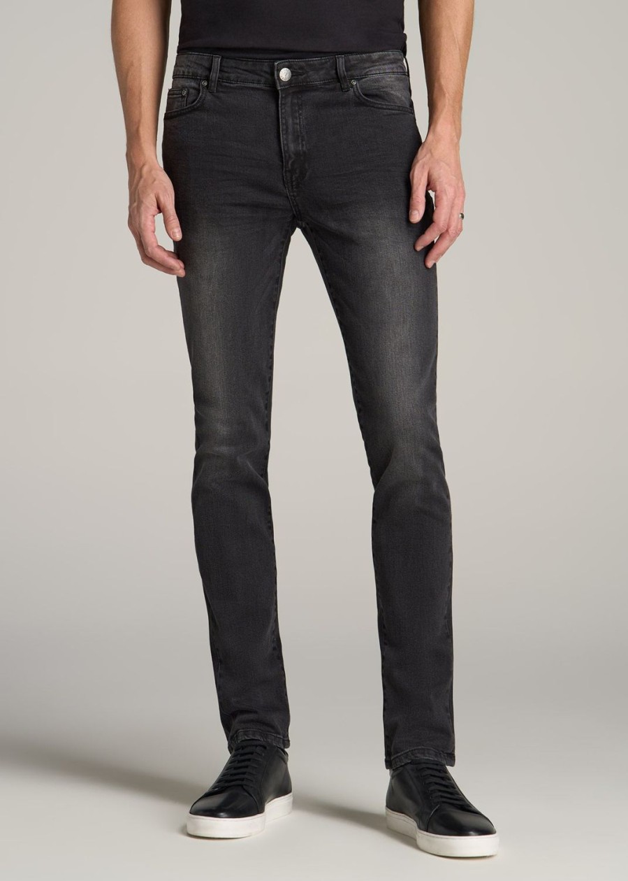 Men American Tall Jeans | Dylan Slim-Fit Jeans For Tall Men In Dark Smoke