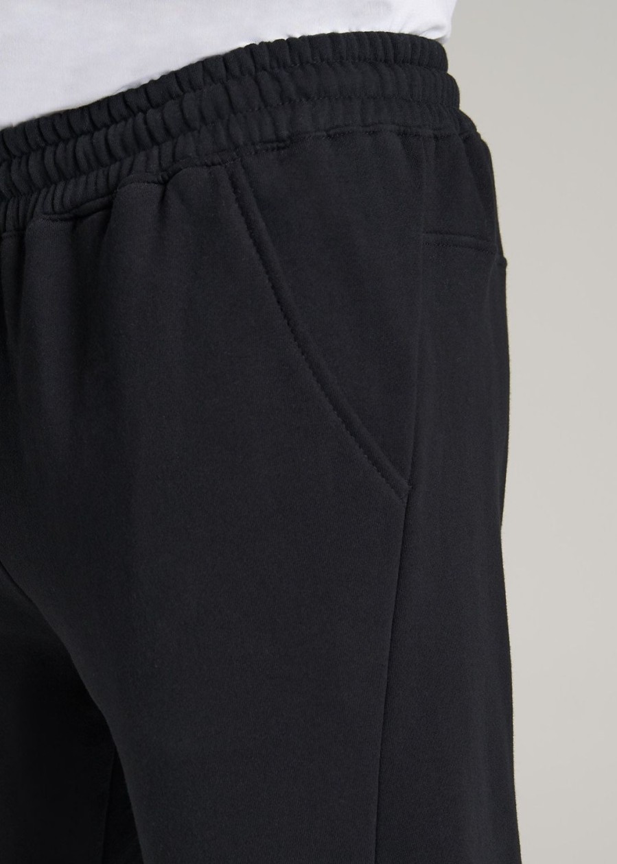 Men American Tall Athletic Pants | Wearever Fleece Joggers For Tall Men In Black