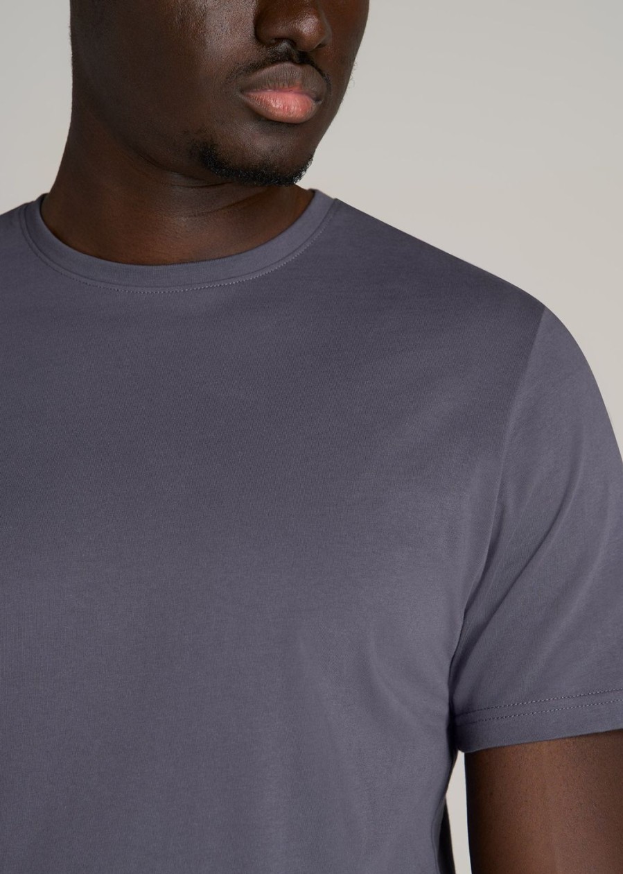 Men American Tall Tees + Tanks | The Everyday Regular-Fit Crewneck Tall Men'S T-Shirt In Grey Blue