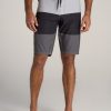 Men American Tall Shorts | Tall Board Shorts For Men In Grey Color Block