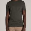 Men American Tall Tees + Tanks | Regular-Fit Slub Tee In Tall Men'S Shirts Hunter Green