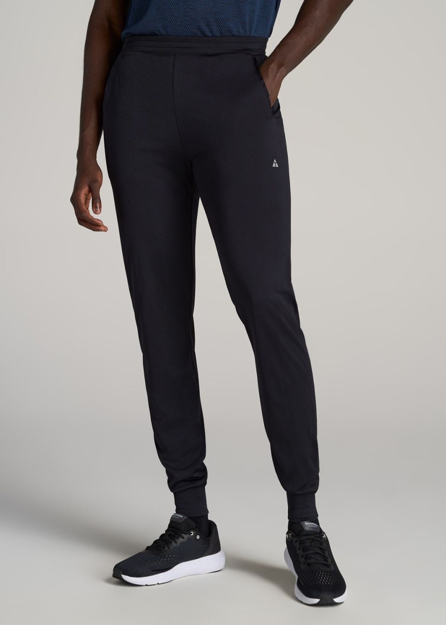 Men American Tall Athletic Pants | A.T. Performance Engineered Joggers For Tall Men In Black