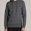 Men American Tall Hoodies + Sweatshirts | Wearever Fleece Pullover Men'S Tall Hoodie In Charcoal Mix