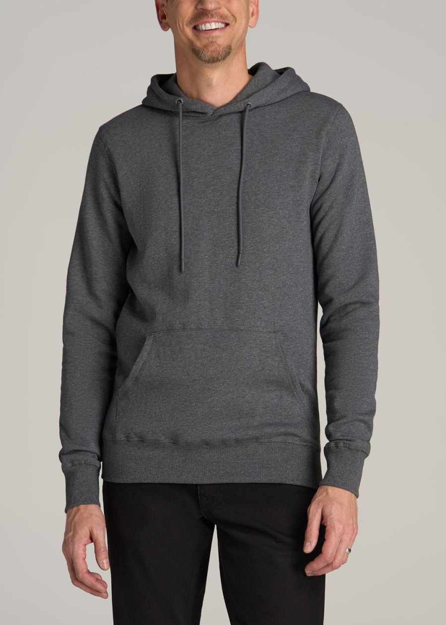 Men American Tall Hoodies + Sweatshirts | Wearever Fleece Pullover Men'S Tall Hoodie In Charcoal Mix