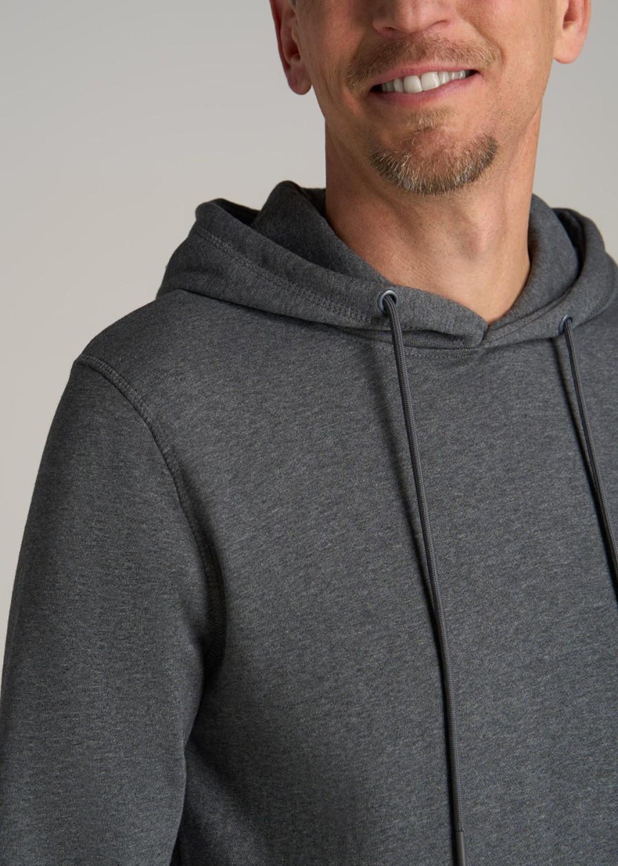 Men American Tall Hoodies + Sweatshirts | Wearever Fleece Pullover Men'S Tall Hoodie In Charcoal Mix