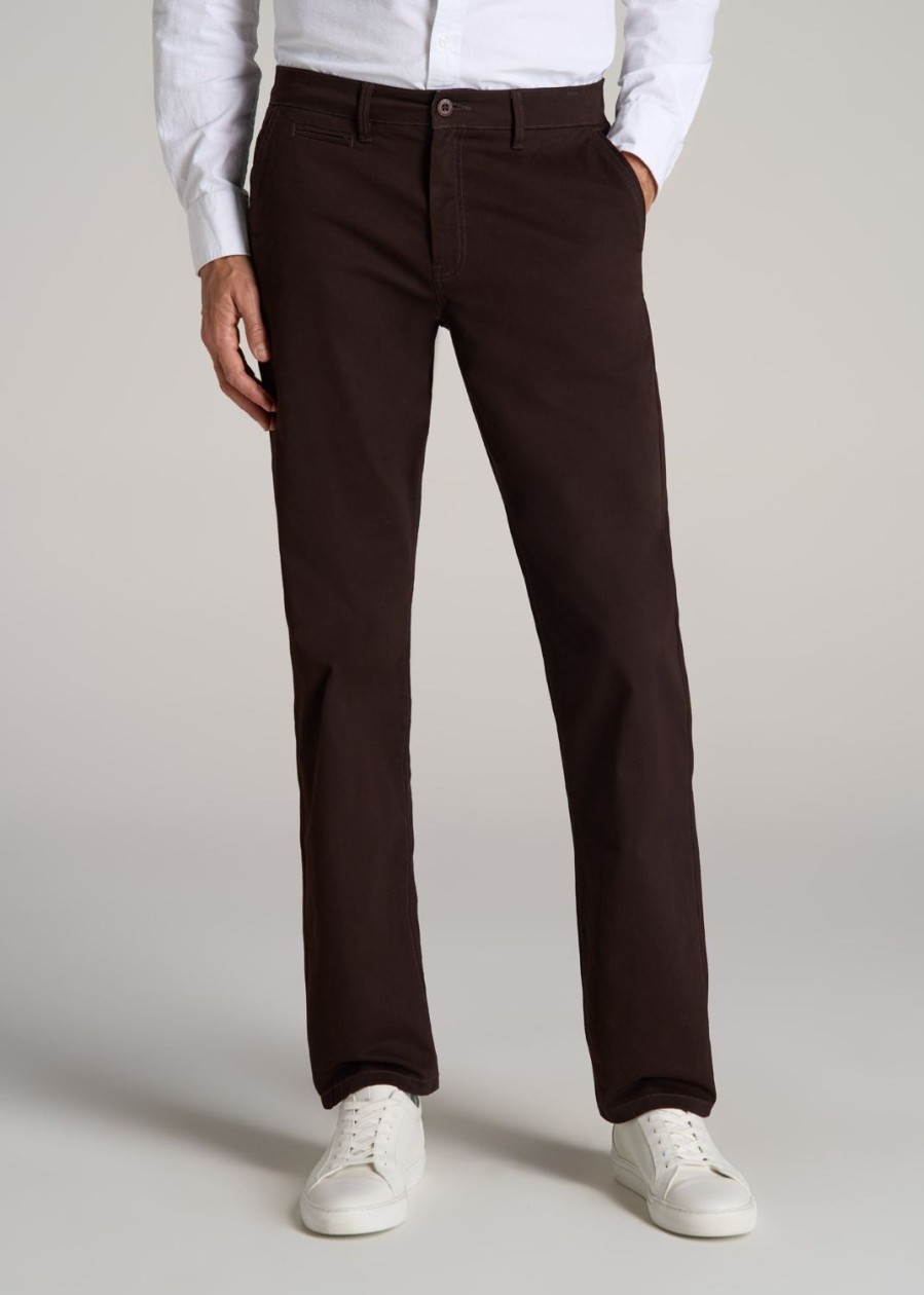 Men American Tall Pants + Chinos | J1 Straight Leg Chinos In Pants For Tall Men Chocolate