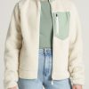 Women American Tall Jackets + Outerwear | Women'S Tall Polar Fleece Zip Up Jacket In Natural