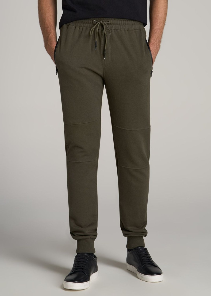 Men American Tall Athletic Pants | Wearever French Terry Men'S Tall Joggers In Camo Green