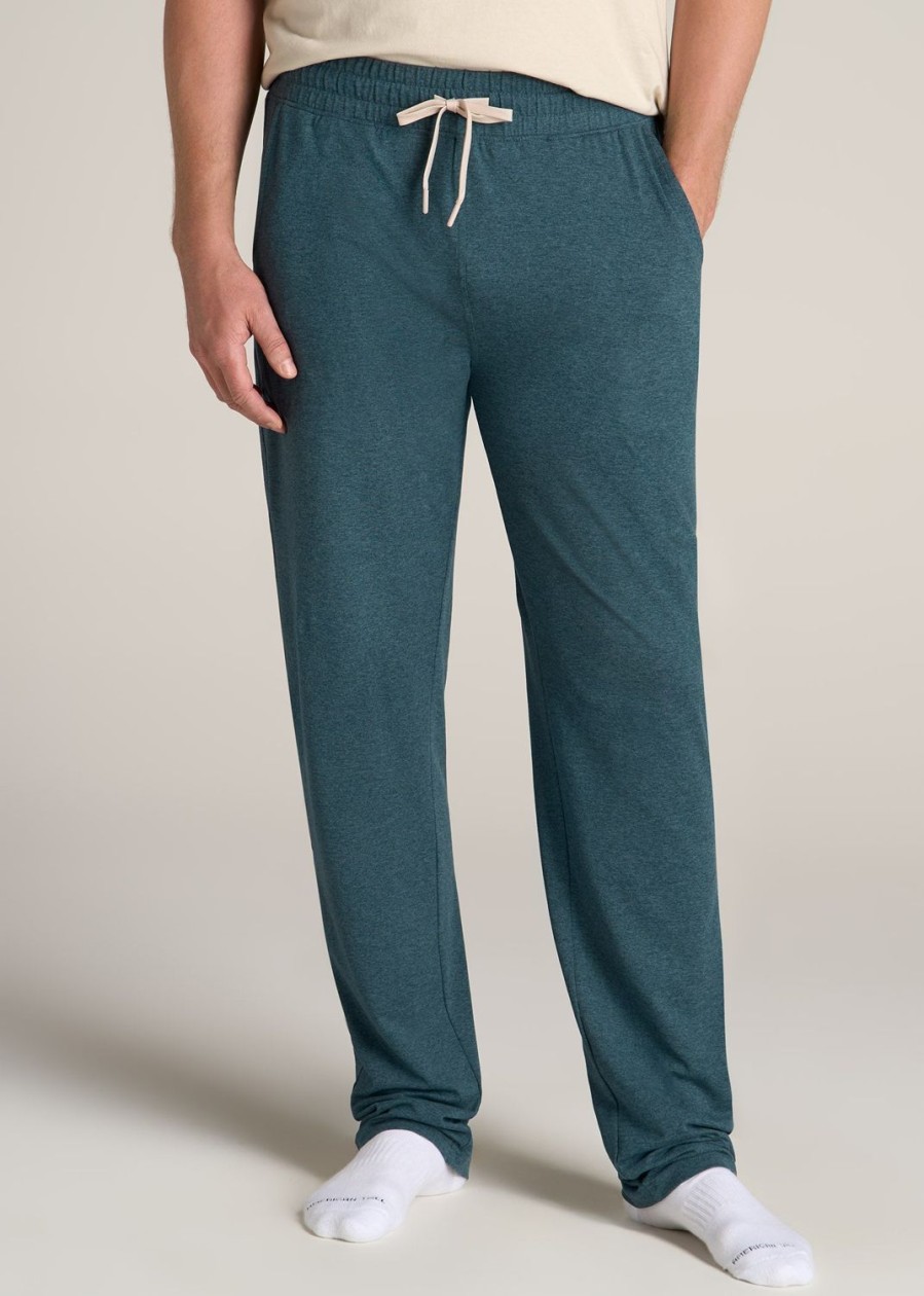 Men American Tall Athletic Pants | Weekender Stretch Men'S Tall Lounge Pant In Dark Teal Mix