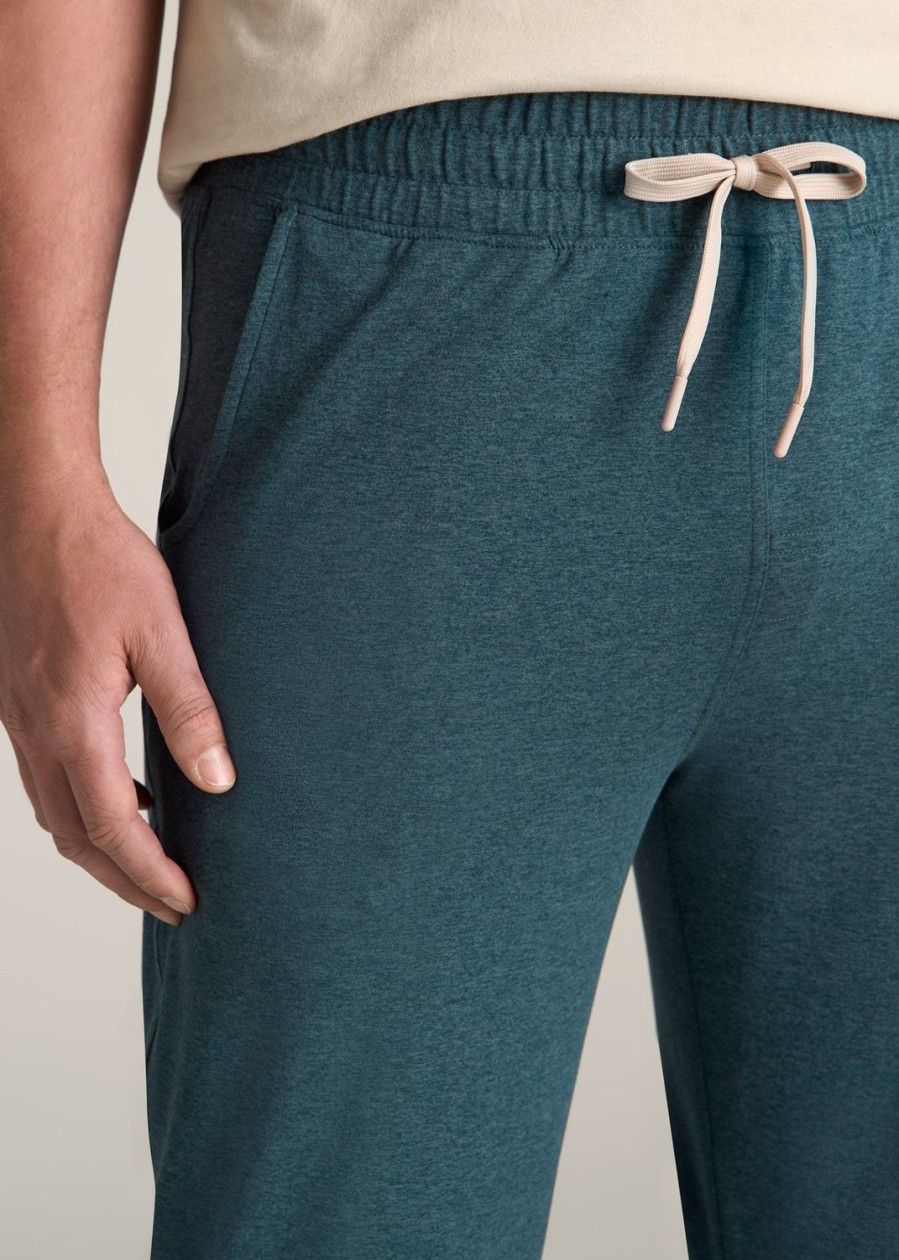 Men American Tall Athletic Pants | Weekender Stretch Men'S Tall Lounge Pant In Dark Teal Mix