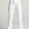 Women American Tall Athletic Pants | Wearever Fleece Open-Bottom Sweatpants For Tall Women In Heather Cloud White