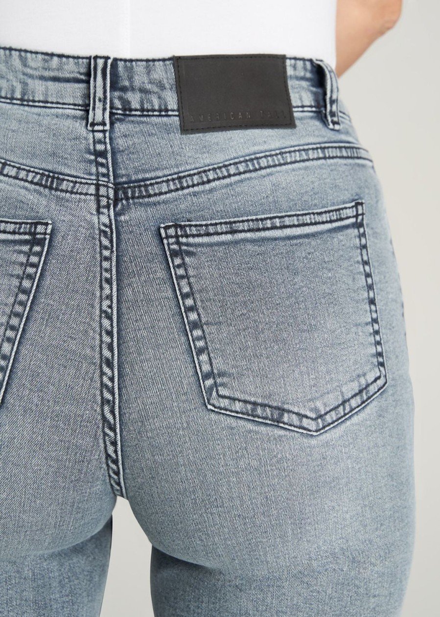 Women American Tall Jeans + Denim | The Britney - Women'S Tall Bootcut Jeans In Light Grey Wash