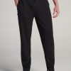 Men American Tall Athletic Pants | Tall Men'S Tech-Knit Zip Joggers In Black