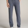 Men American Tall Athletic Pants | Wearever Fleece Elastic-Bottom Sweatpants For Tall Men In Navy Mix