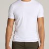 Men American Tall Tees + Tanks | The Essential Slim-Fit Crewneck Men'S Tall Tees In White