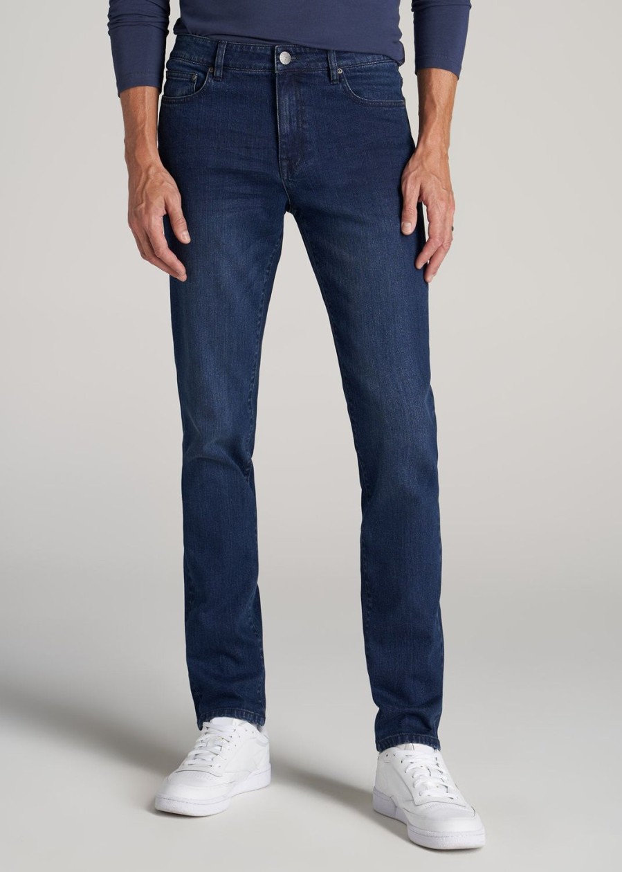 Men American Tall Jeans | Dylan Slim-Fit Jeans For Tall Men In Atlantic Blue