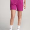 Women American Tall Shorts + Skirts | Wearever Fleece Shorts For Tall Women In Pink Orchid