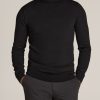 Men American Tall Hoodies + Sweatshirts | Men'S Tall Turtleneck Sweater In Black