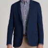 Men American Tall Jackets + Coats | Textured Blazer For Tall Men In Navy Blue