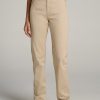 Women American Tall Pants + Trousers | High Rise Tapered Chino Pants For Tall Women In Light Khaki