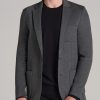 Men American Tall Jackets + Coats | Knit Blazer For Tall Men In Mid Heather Grey