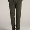 Men American Tall Athletic Pants | Microsanded French Terry Sweatpants For Tall Men In Hunter Green