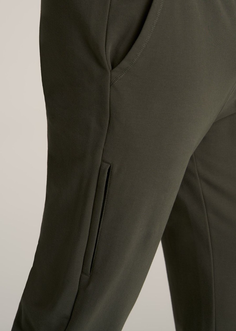 Men American Tall Athletic Pants | Microsanded French Terry Sweatpants For Tall Men In Hunter Green