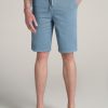 Men American Tall Shorts | Stretch Twill Pull-On Shorts For Tall Men In Chambray