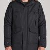 Men American Tall Jackets + Coats | American Tall X Point Zero Tall Men'S Parka In Black