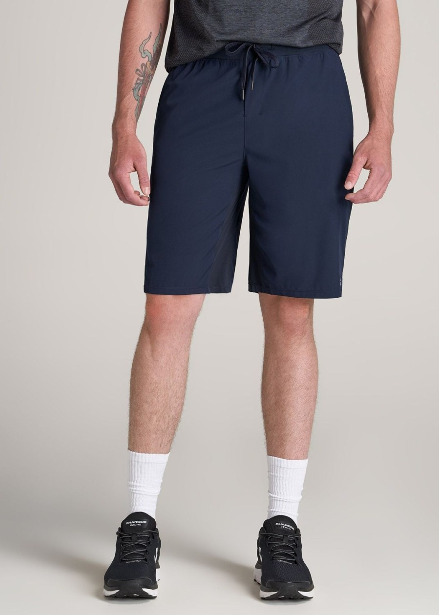 Men American Tall Shorts | A.T. Performance Woven Stretch Shorts For Tall Men In Navy