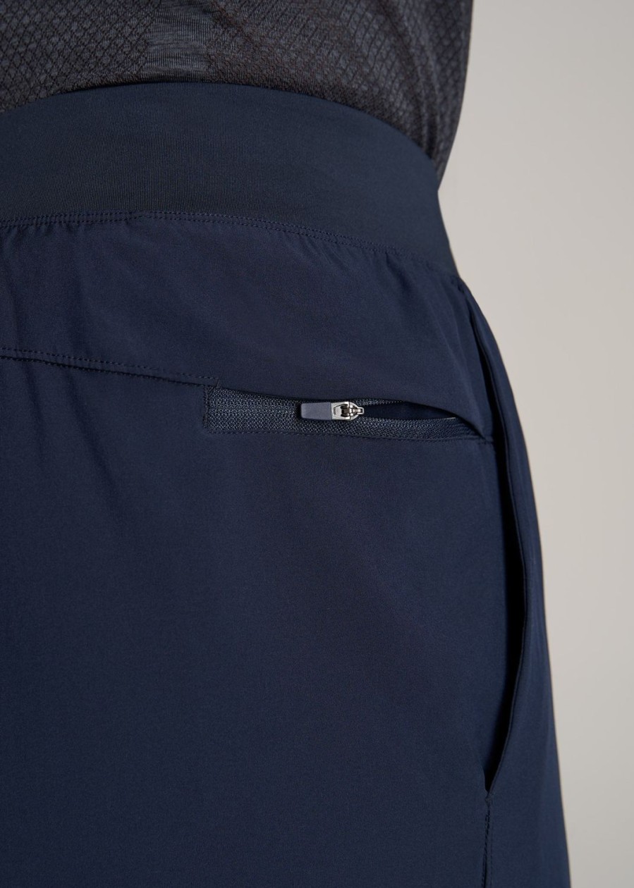 Men American Tall Shorts | A.T. Performance Woven Stretch Shorts For Tall Men In Navy