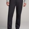 Men American Tall Pants + Chinos | Lj&S Stretch Twill Straight-Leg Work Pants For Tall Men In Asphalt