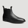 Men American Tall | Men'S Leather Chelsea Boots Size 13 To 15 In Black