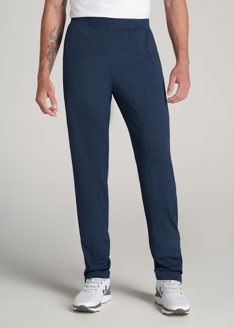 Men American Tall Athletic Pants | A.T. Performance Zip Bottom Pants For Tall Men In Navy Mix