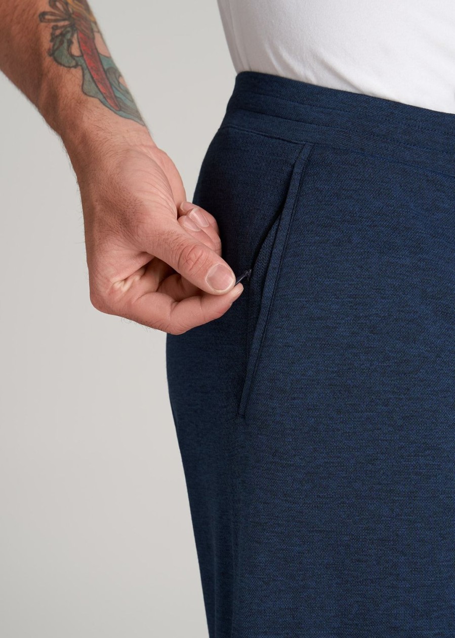 Men American Tall Athletic Pants | A.T. Performance Zip Bottom Pants For Tall Men In Navy Mix