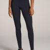 Women American Tall Athletic Pants | Mid Rise Run Legging For Tall Women In Black