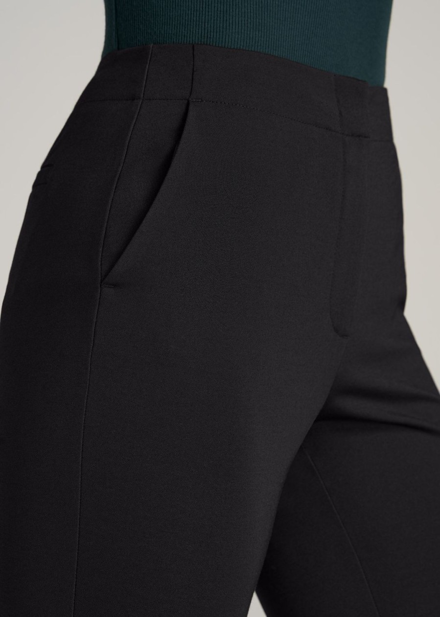 Women American Tall Pants + Trousers | Slim-Fit Dress Pants For Tall Women In Black