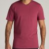 Men American Tall Tees + Tanks | The Everyday Regular-Fit V-Neck Tall Men'S T-Shirt In Garnet Red