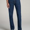 Men American Tall Jeans | J1 Straight Leg Fleeced Jeans For Tall Men In Colorado Blue Wash