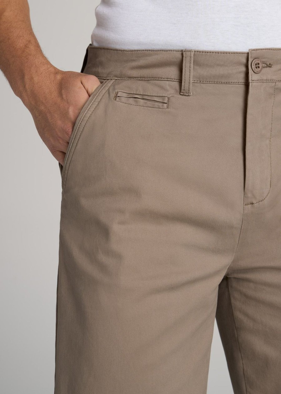 Men American Tall Shorts | Chino Shorts For Tall Men In Dark Sand